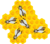 Bees In A Hive Clip Art